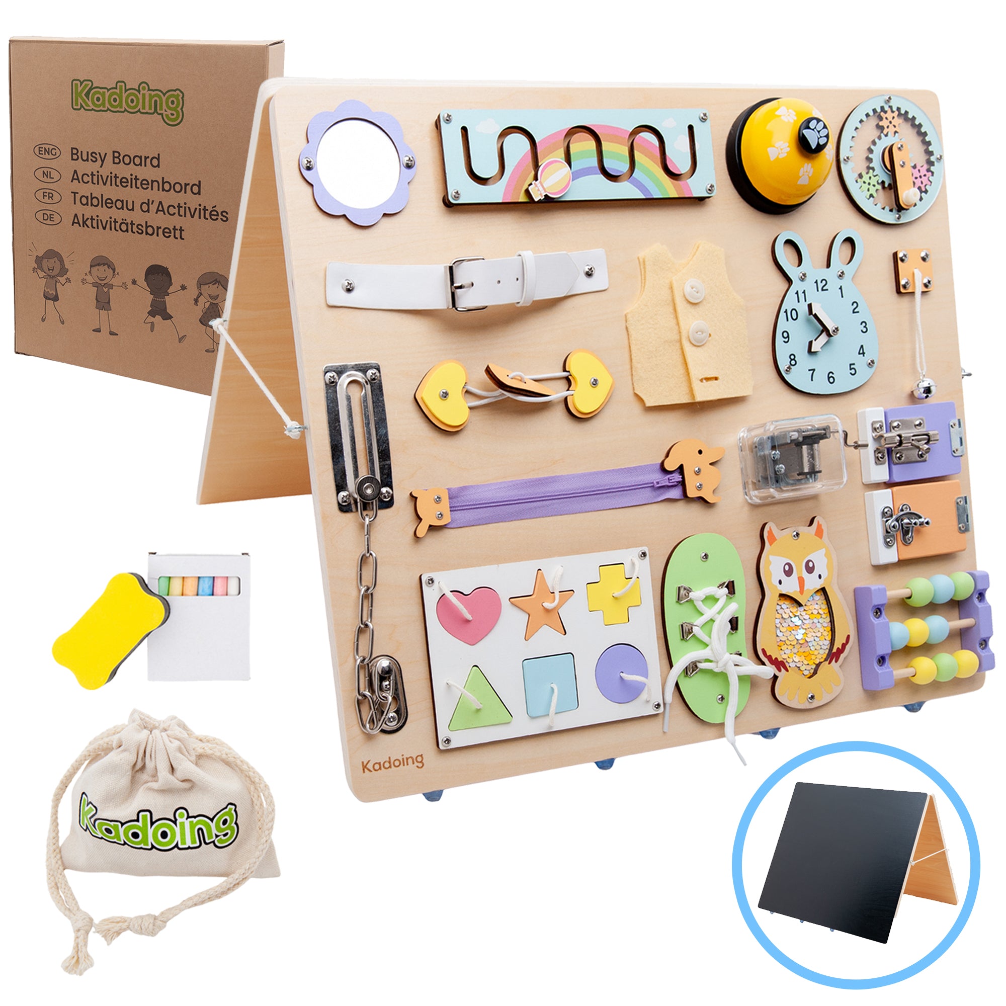 Busy Board - Activiteitenbord - met vol zakje