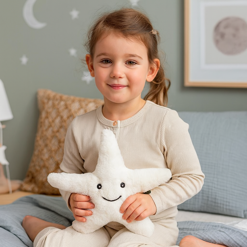 Zeester knuffel met meisje