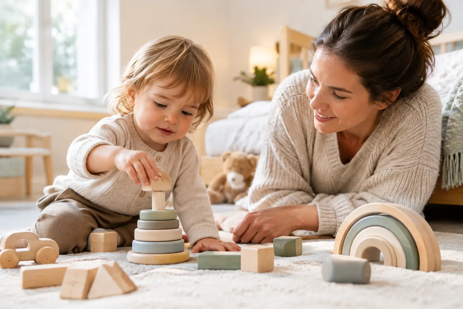Is houten speelgoed veilig voor jonge kinderen?