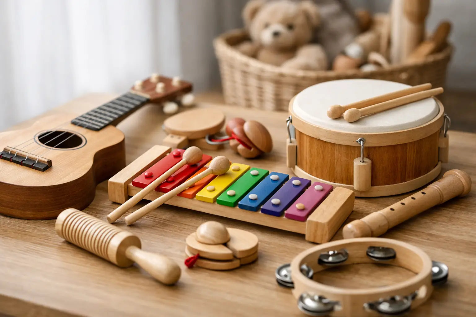 Houten muziekinstrumenten voor kinderen: waar let je op?