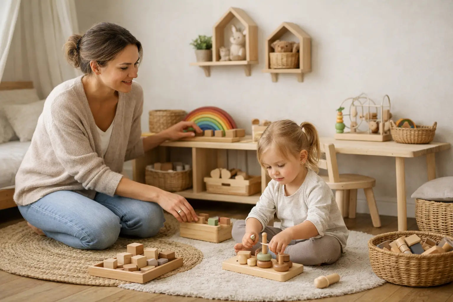 Een Montessori-speelhoek thuis maken in 7 stappen