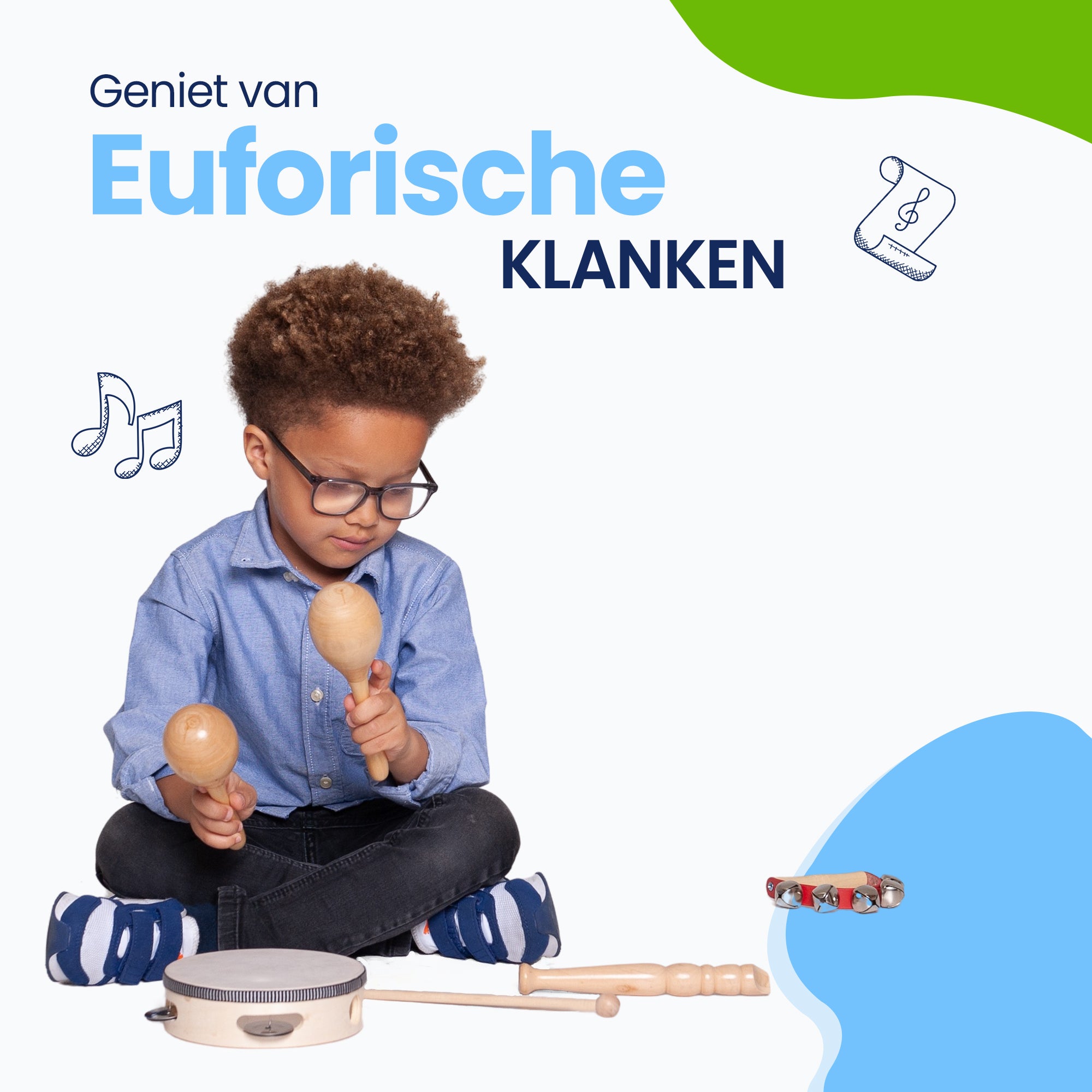 Muziek kan een zekere euforie of vrolijkheid bij mensen opbrengen - Deel dit positieve gevoel samen met jouw kinderen