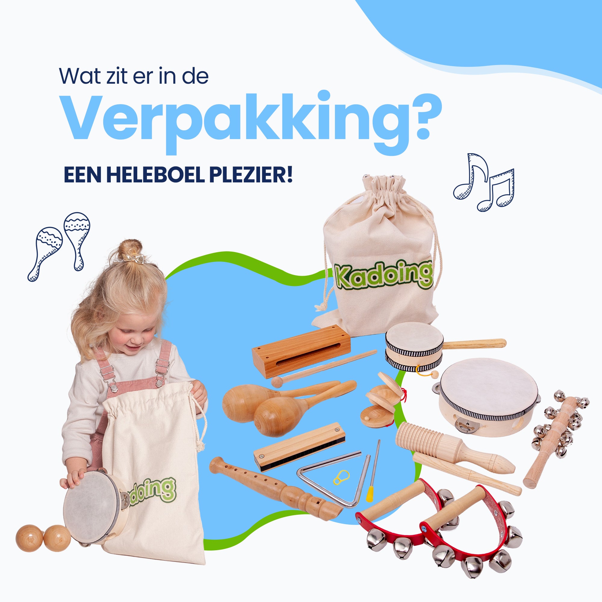 Deze houten set speelgoedinstrumenten bevat 11 verschillende muziekinstrumenten - Van een harmonica tot rammelaar, van een triangel tot fluit - Probeer ze allemaal eens uit - Genoeg voor een naschoolse dagopvang of een kinderdagverblijf