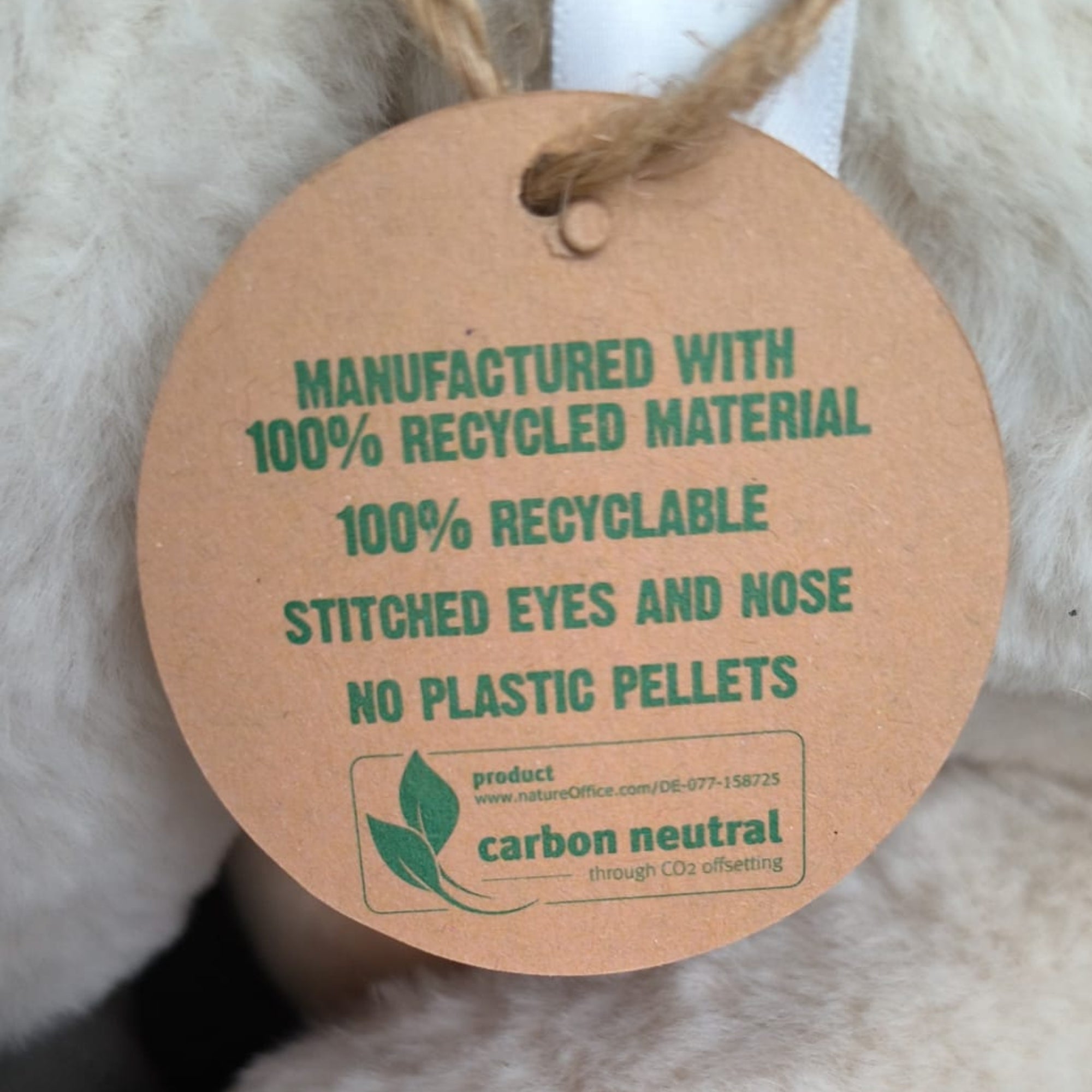 Beer - Manufactured With 100% Recycled Material - Stitche Eyes and Nose - No Plastic Pellets