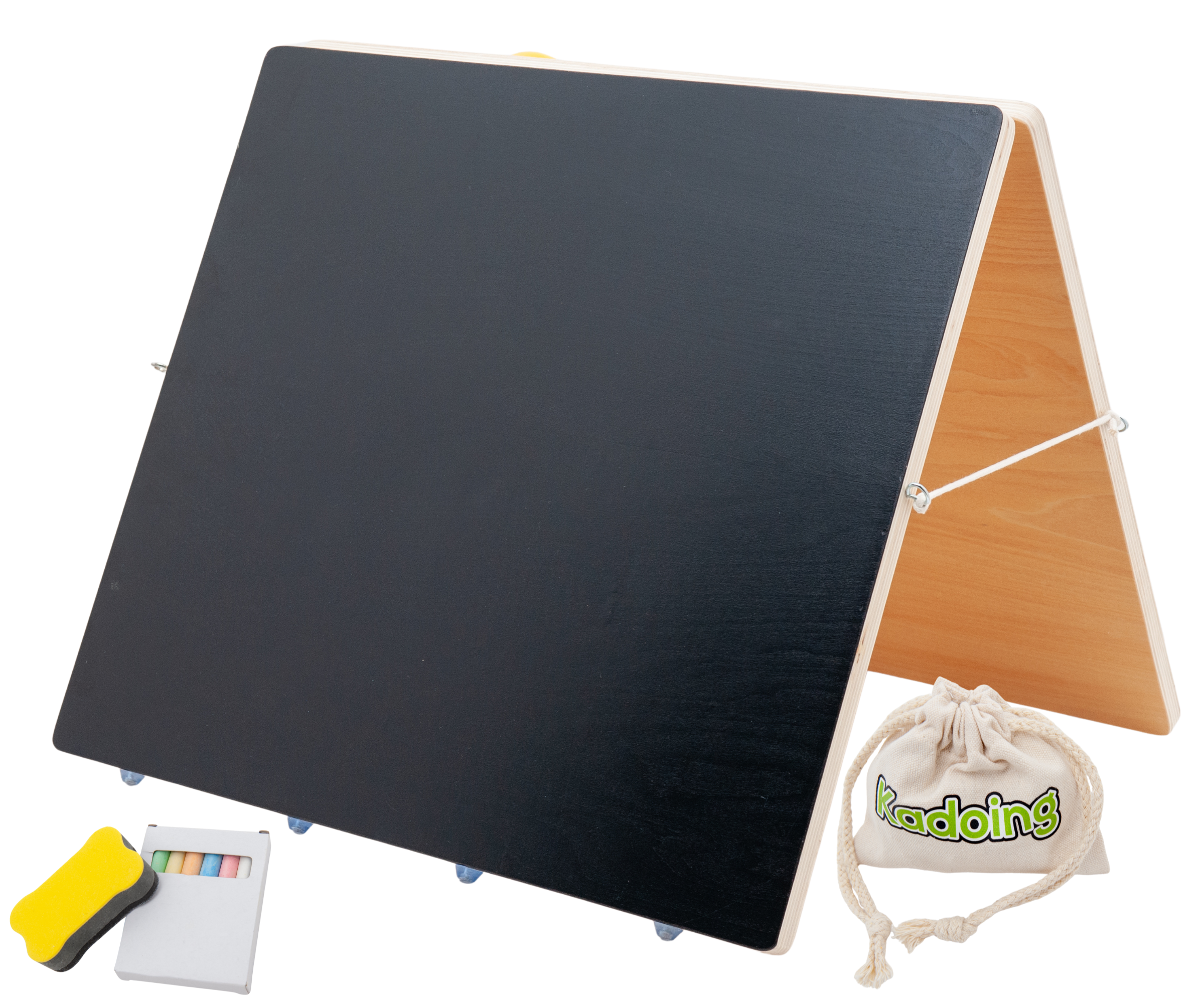 Montessori speelgoed - achterkant krijtbord