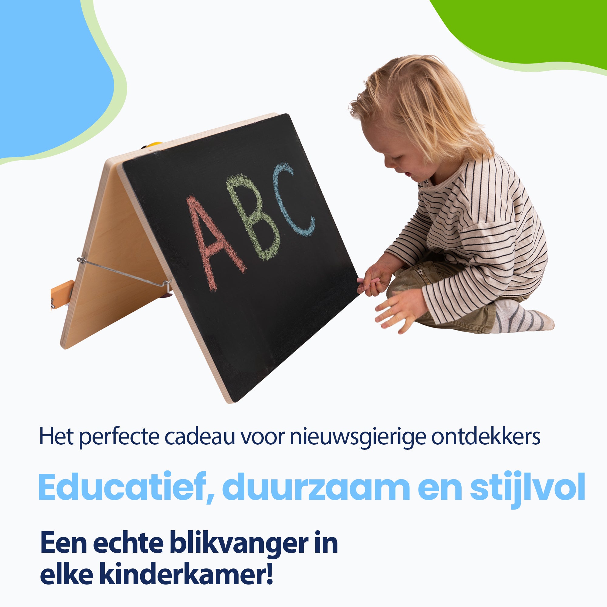 Het perfecte cadeau voor nieuwsgierige ontdekkers

Educatief, duurzaam en stijlvol

Een echte blikvanger in elke kinderkamer!
