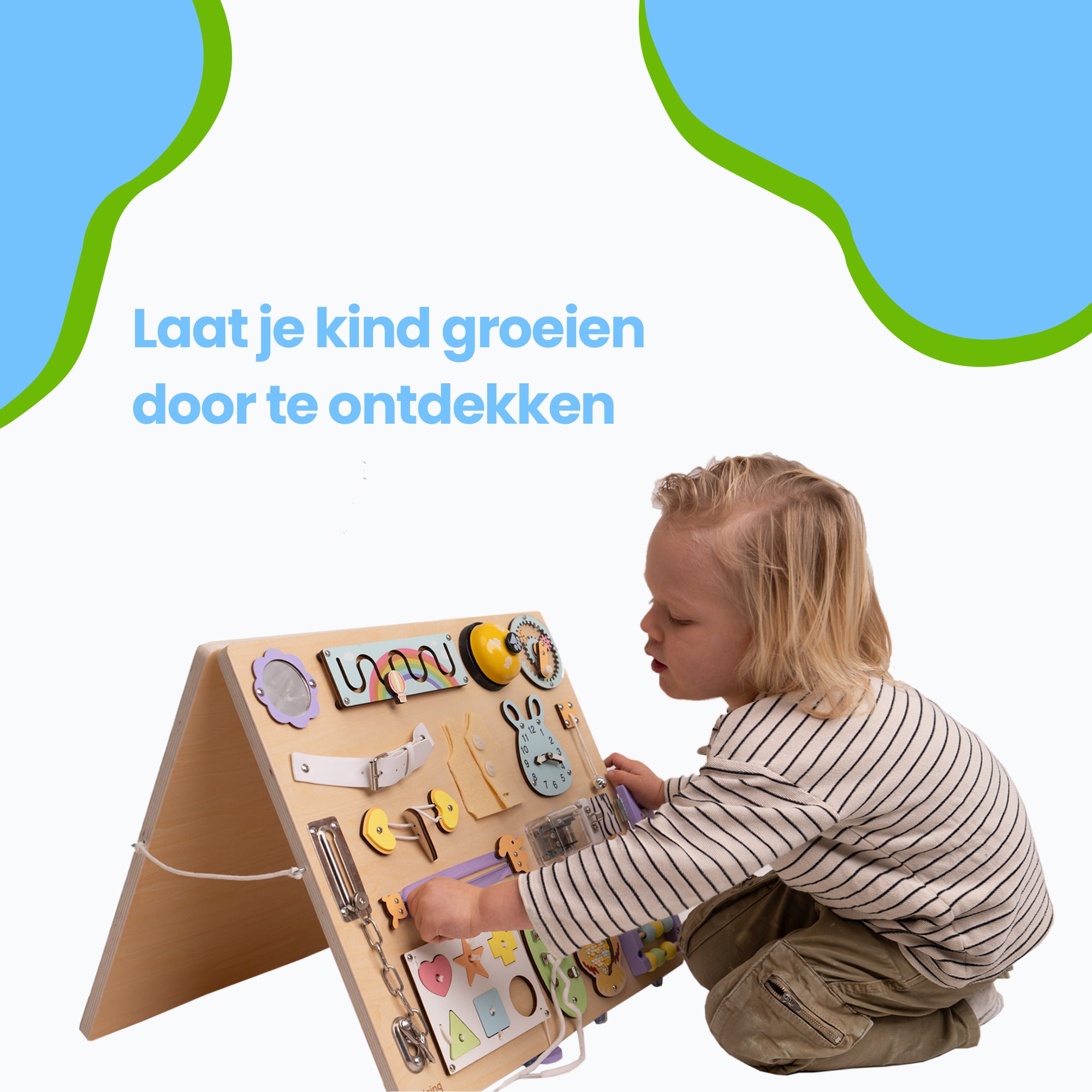 Laat je kind groeien door te ontdekken

Elke dag iets nieuws met Kadoing® Montessori Busy Board

