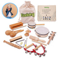 Kadoing® 18-Delige Houten Muziekinstrumentenset